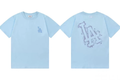 Los Angeles Dodgers Star Splash Graphic T-Shirt, Unisex Casual Short Sleeve Tee Light Blue ****