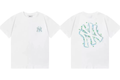 New York Yankees Green Star Splash Graphic T-Shirt, Unisex Casual Short Sleeve Tee White ****