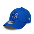 New York Yankees MLB Team Outline Bright Blue 9FORTY Adjustable Cap