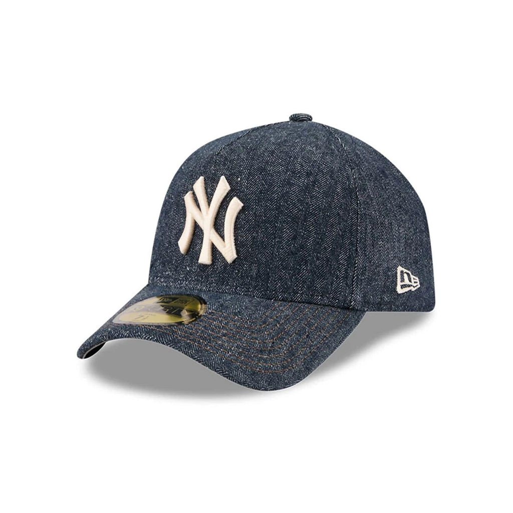 Yankees MLB Herringbone Denim Navy 59FORTY A-Frame Fitted Cap