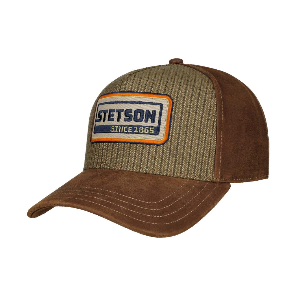 Retro Stripes Leather Cap
