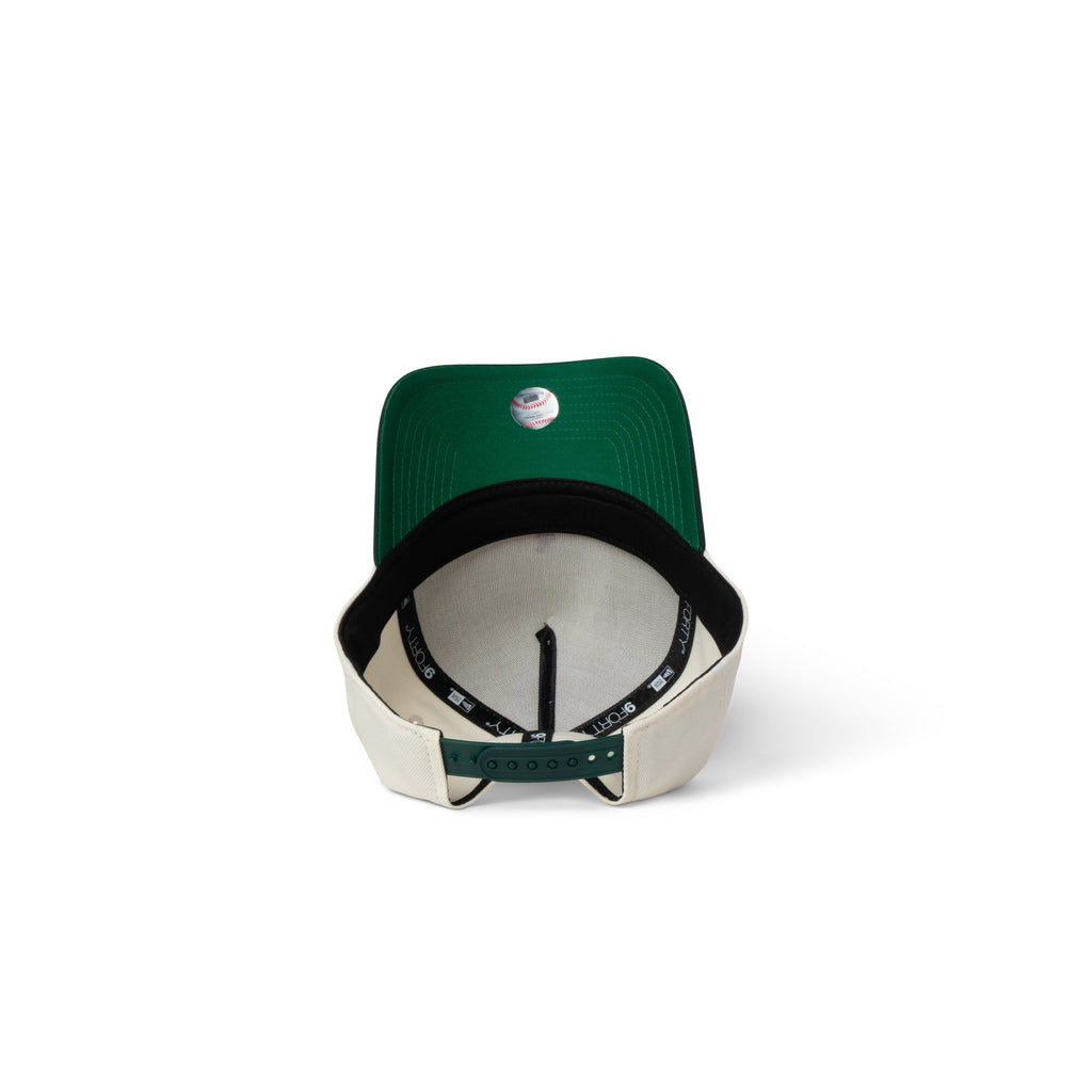 New Era Dodgers Super Micro Logo 9Forty A Frame Snapback Chrome/Dark Green